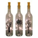 frosted bottle mockup trees